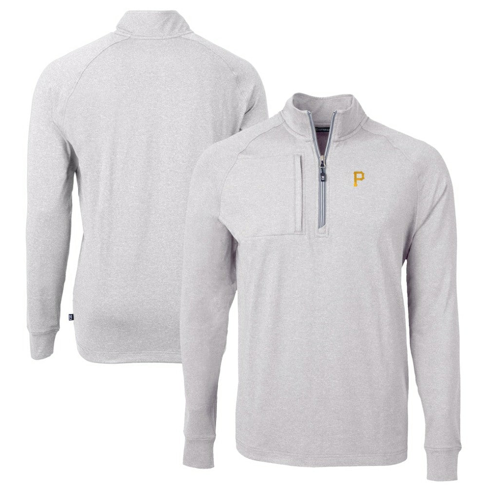 Pittsburgh Pirates Cutter & Buck Adapt Eco Knit Stretch Recycled Quarter-Zip Pullover Top Outlet