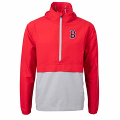 Boston Red Sox Cutter & Buck Charter Eco Recycled Half-Zip Anorak Jacket Outlet