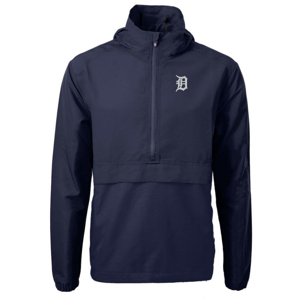 Detroit Tigers Cutter & Buck Charter Eco Recycled Half-Zip Anorak Jacket Outlet