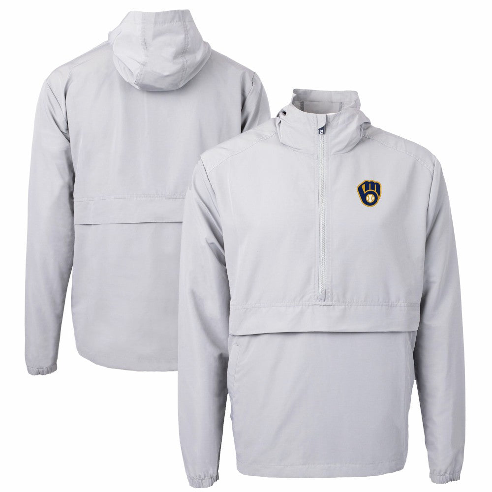Milwaukee Brewers Cutter & Buck Charter Eco Recycled Half-Zip Anorak Jacket Outlet