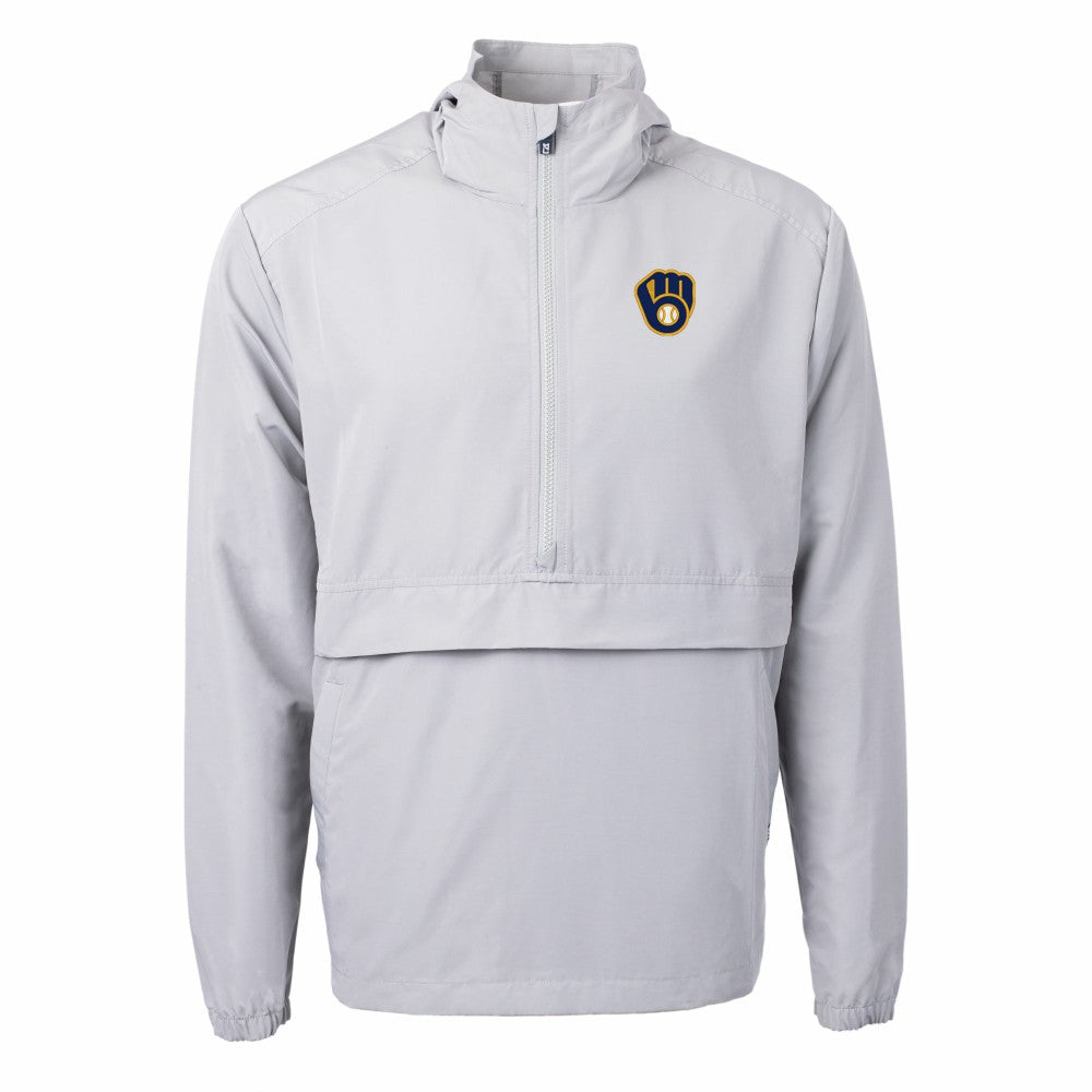 Milwaukee Brewers Cutter & Buck Charter Eco Recycled Half-Zip Anorak Jacket Outlet