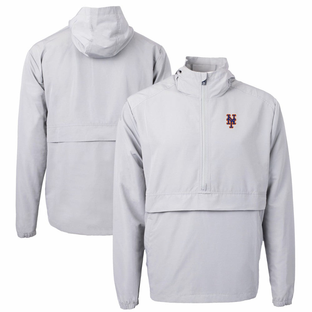New York Mets Cutter & Buck Charter Eco Recycled Half-Zip Anorak Jacket for sale