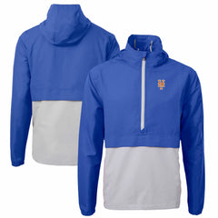 New York Mets Cutter & Buck Charter Eco Recycled Half-Zip Anorak Jacket Outlet