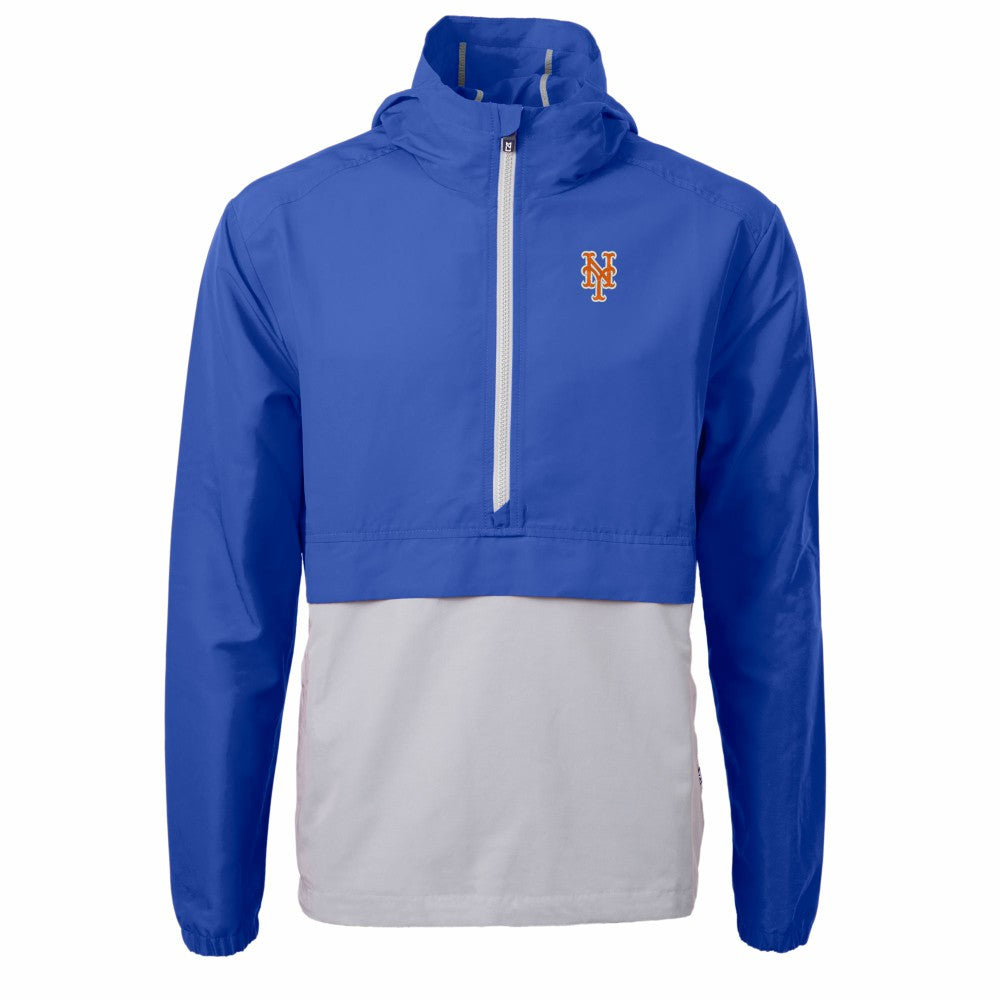 New York Mets Cutter & Buck Charter Eco Recycled Half-Zip Anorak Jacket Outlet