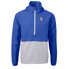 New York Mets Cutter & Buck Charter Eco Recycled Half-Zip Anorak Jacket Outlet