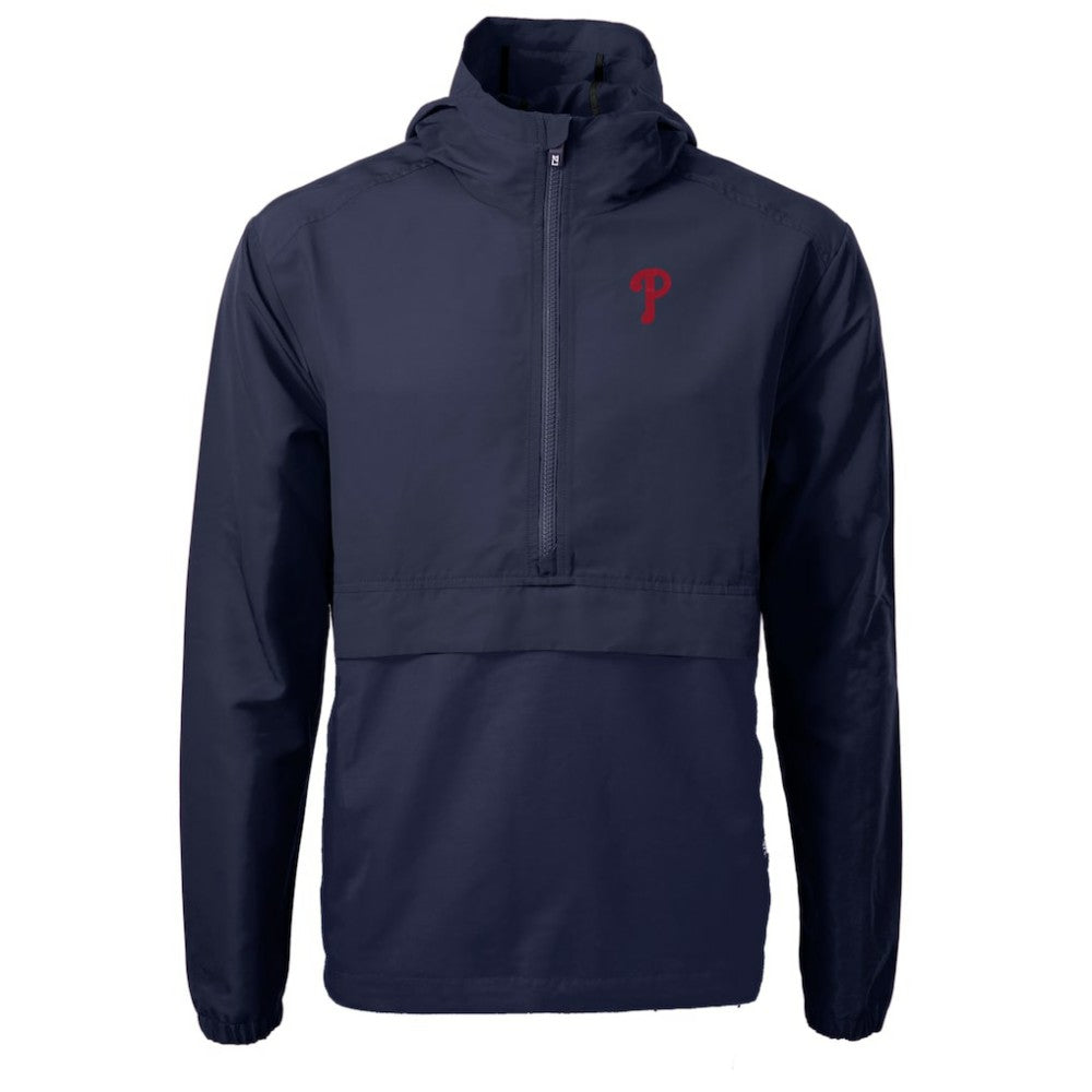 Philadelphia Phillies Cutter & Buck Charter Eco Recycled Half-Zip Anorak Jacket for sale