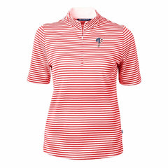 Philadelphia Phillies Cutter & Buck Women's Virtue Eco Pique Stripe Recycled Quarter-Zip Pullover Top Outlet