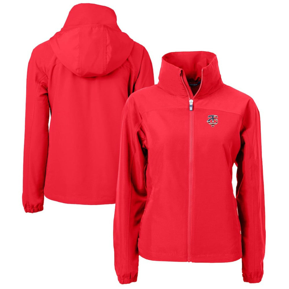 Minnesota Twins Cutter & Buck Women's Charter Eco Recycled Full-Zip Jacket Sale