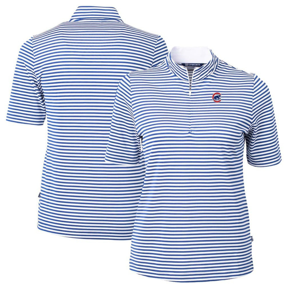 Chicago Cubs Cutter & Buck Women's Virtue Eco Pique Stripe Top Near Me