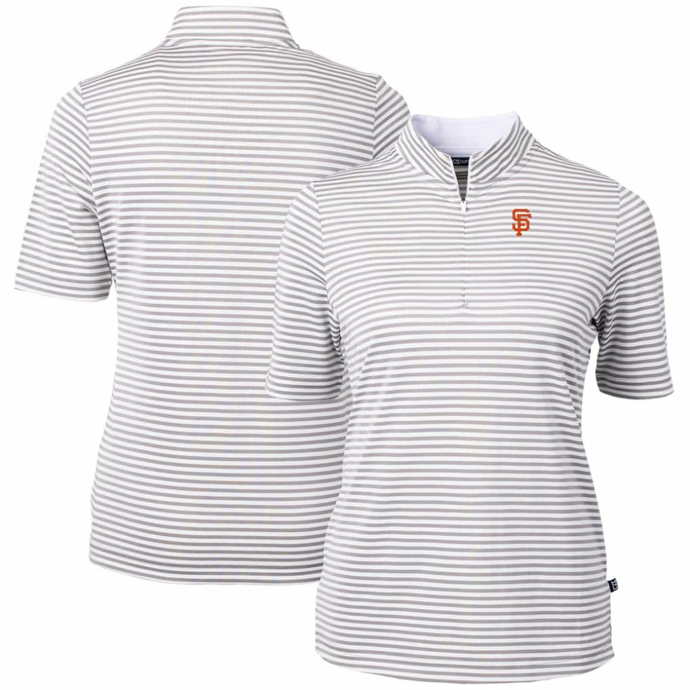 San Francisco Giants Cutter & Buck Women's Virtue Eco Pique Stripe Top Online