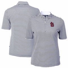 St. Louis Cardinals Cutter & Buck Women's Virtue Eco Pique Stripe Top Online