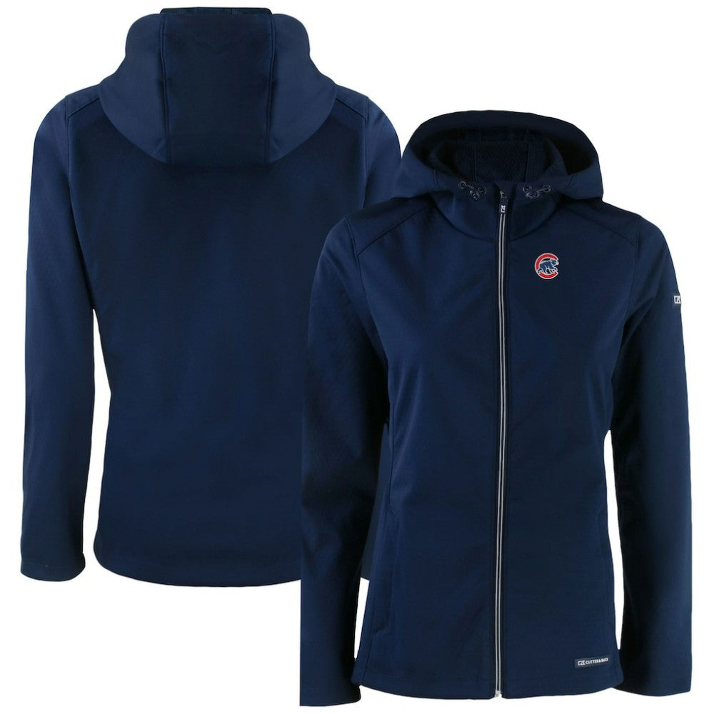 Chicago Cubs Cutter & Buck Women's Evoke Eco Softshell Recycled Full-Zip Jacket Discount