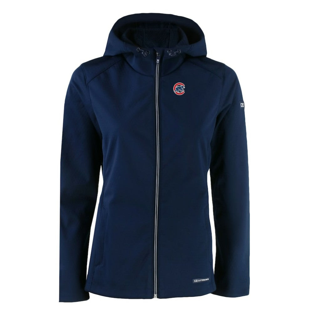 Chicago Cubs Cutter & Buck Women's Evoke Eco Softshell Recycled Full-Zip Jacket Discount