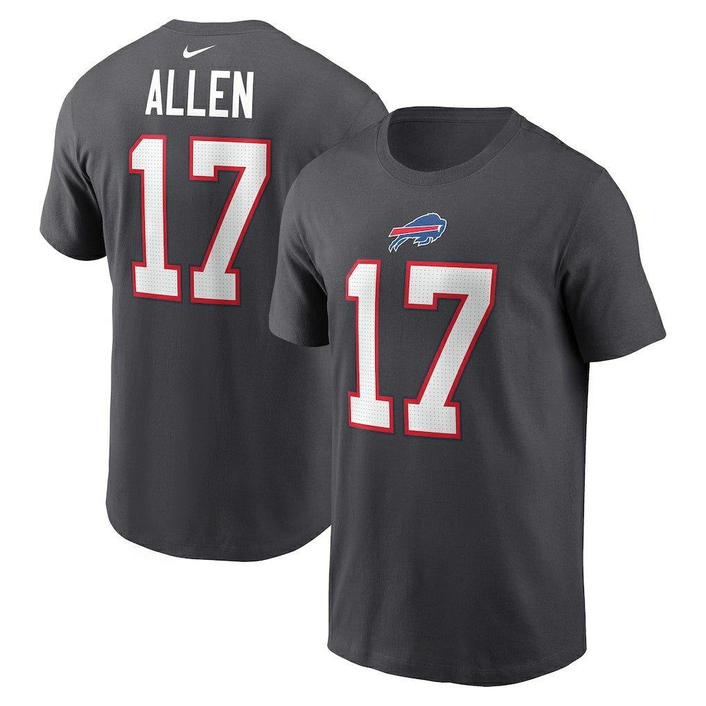 Josh Allen Buffalo Bills Player Name & Number T-Shirt - Anthracite - Nike