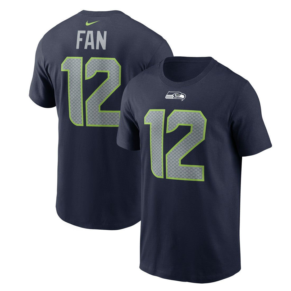 12s Seattle Seahawks Name & Number T-Shirt - College Navy - Nike