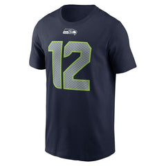 12s Seattle Seahawks Name & Number T-Shirt - College Navy - Nike