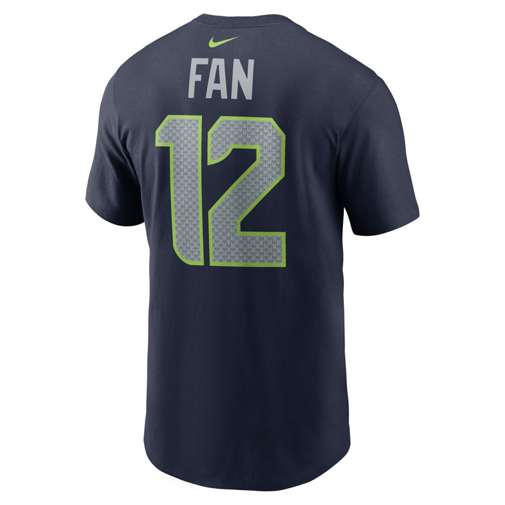 12s Seattle Seahawks Name & Number T-Shirt - College Navy - Nike