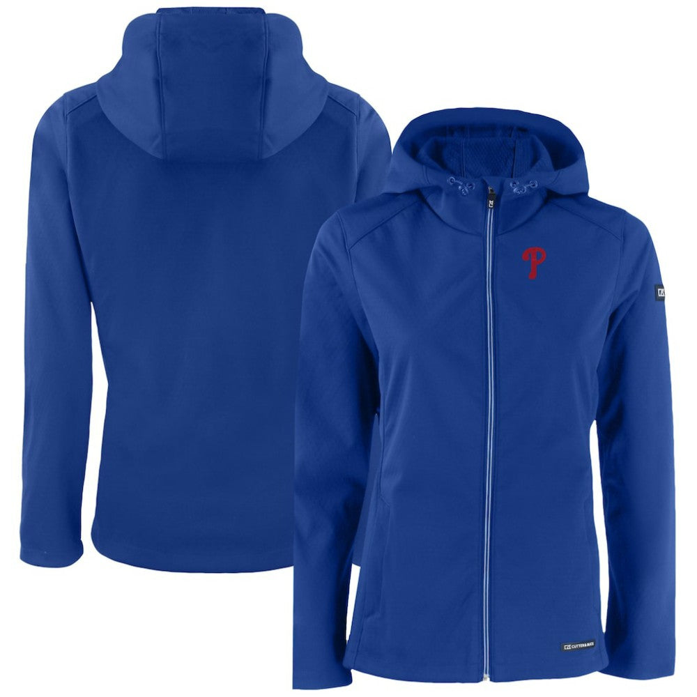 Philadelphia Phillies Cutter & Buck Women's Evoke Eco Softshell Recycled Full-Zip Jacket Discount
