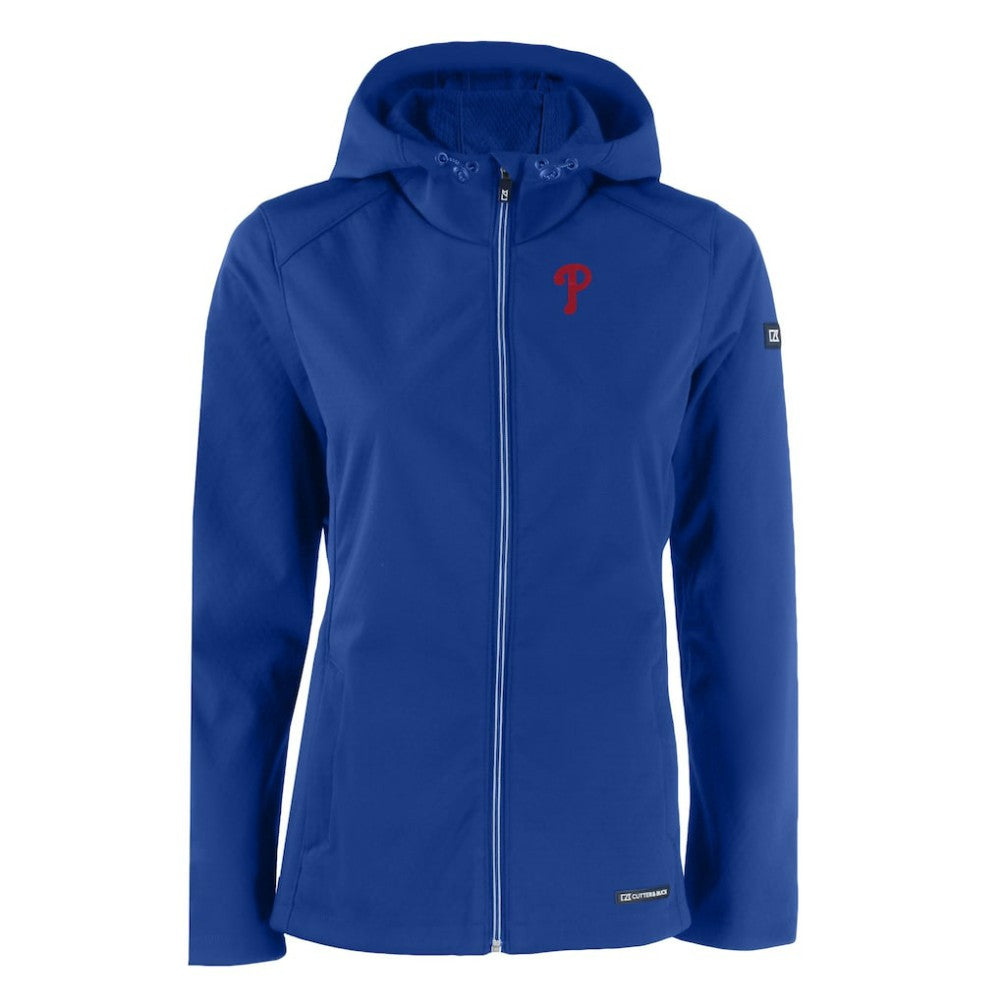 Philadelphia Phillies Cutter & Buck Women's Evoke Eco Softshell Recycled Full-Zip Jacket Discount
