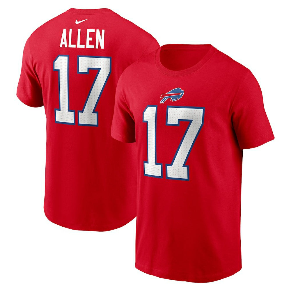 Josh Allen Buffalo Bills Player Name & Number T-Shirt - Red - Nike