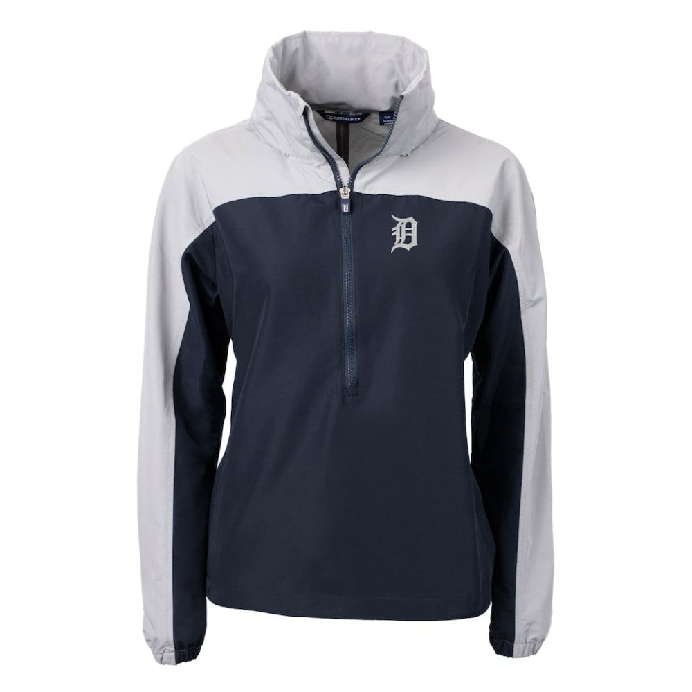 Detroit Tigers Cutter & Buck Women's Charter Eco Recycled Half-Zip Anorak Jacket Outlet