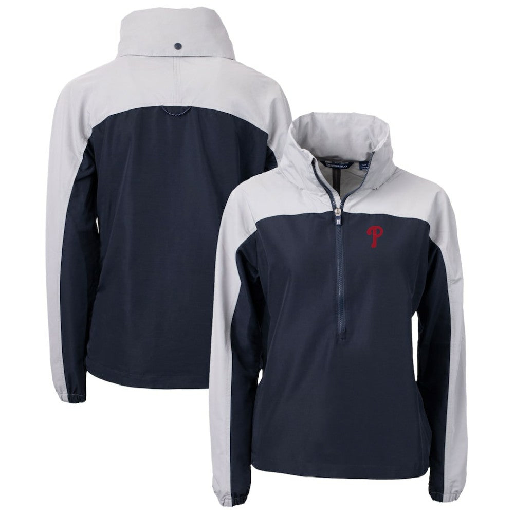 Philadelphia Phillies Cutter & Buck Women's Charter Eco Recycled Half-Zip Anorak Jacket for sale
