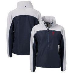 Philadelphia Phillies Cutter & Buck Women's Charter Eco Recycled Half-Zip Anorak Jacket for sale