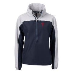 Philadelphia Phillies Cutter & Buck Women's Charter Eco Recycled Half-Zip Anorak Jacket for sale