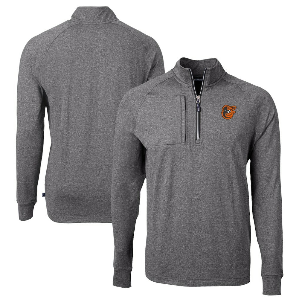 Baltimore Orioles Cutter & Buck Big & Tall Adapt Eco Knit Stretch Recycled Quarter-Zip Pullover Top Online