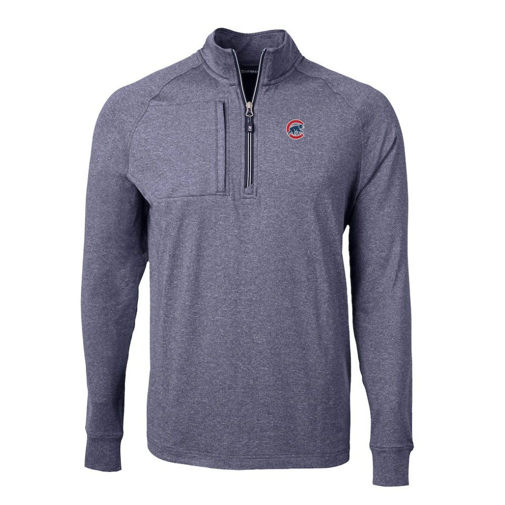 Chicago Cubs Cutter & Buck Big & Tall Adapt Eco Knit Stretch Recycled Quarter-Zip Pullover Top Outlet