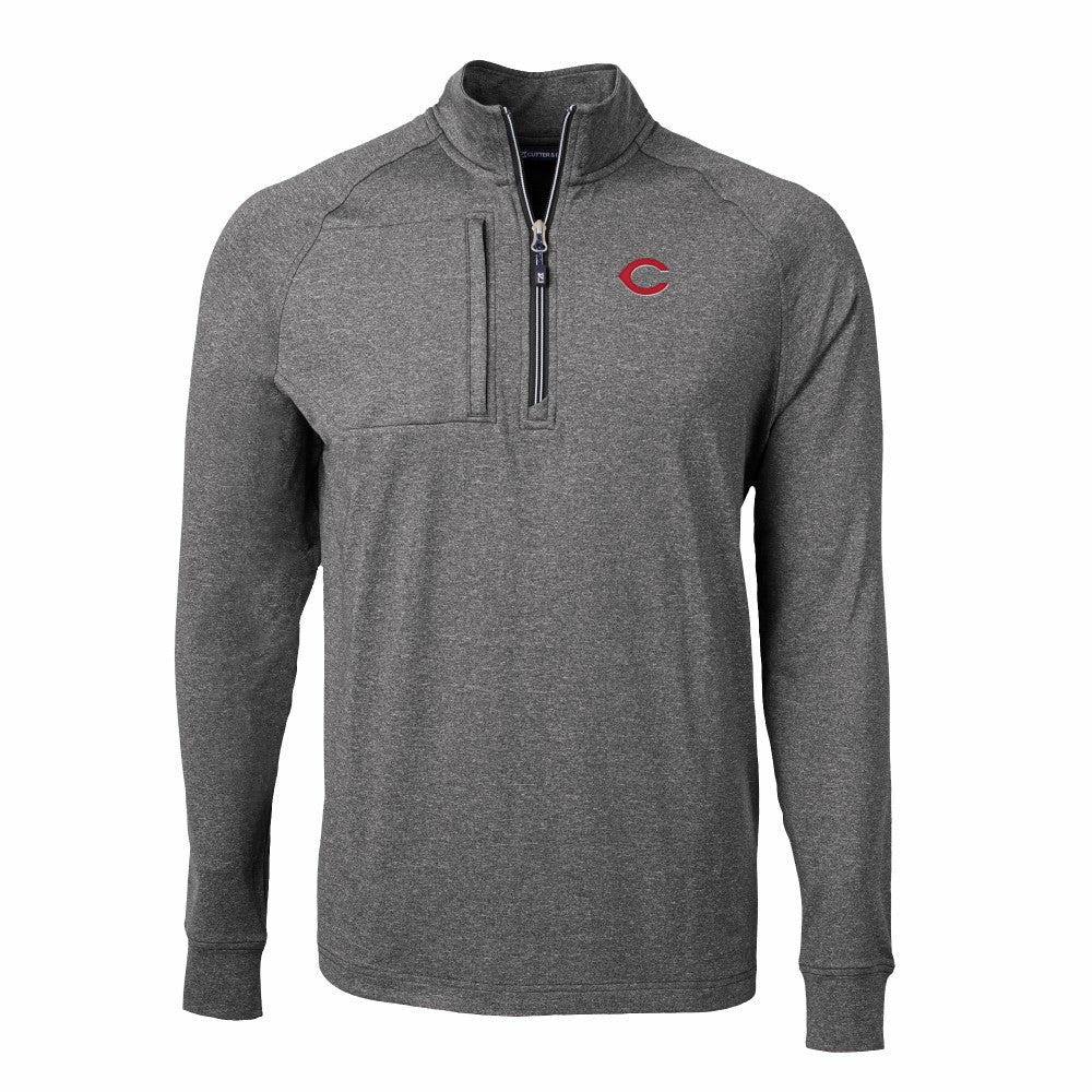 Cincinnati Reds Cutter & Buck Big & Tall Adapt Eco Knit Stretch Recycled Quarter-Zip Pullover Top Near Me