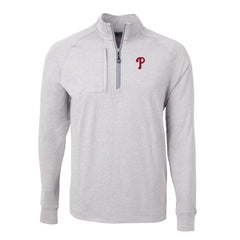 Philadelphia Phillies Cutter & Buck Big & Tall Adapt Eco Knit Stretch Recycled Quarter-Zip Pullover Top Discount