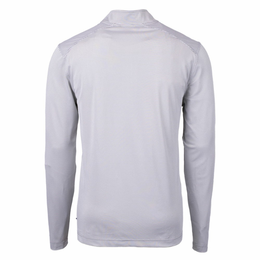 Cleveland Guardians Cutter & Buck Virtue Eco Pique Micro Stripe Big & Tall Recycled Quarter-Zip Pullover Top Near Me