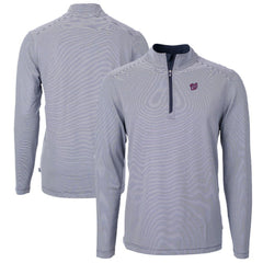 Washington Nationals Cutter & Buck Virtue Eco Pique Micro Stripe Big & Tall Recycled Quarter-Zip Pullover Top Near Me