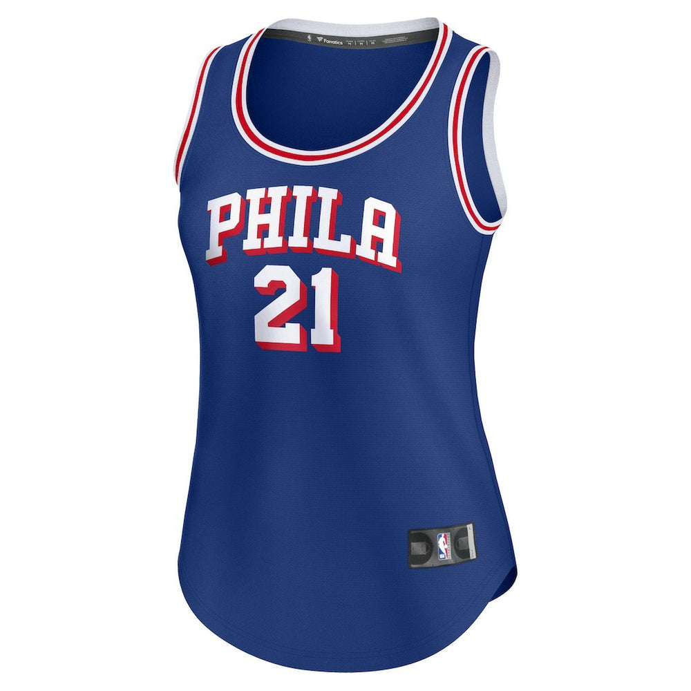 Fanatics Joel Embiid Philadelphia 76ers Women's Fast Break Player Jersey Icon Edition Royal