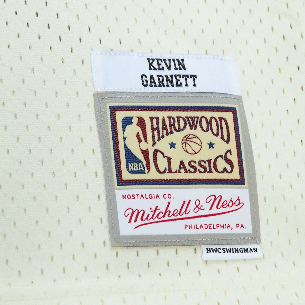 Mitchell & Ness Kevin Garnett Minnesota Timberwolves Chainstitch Swingman Jersey Cream