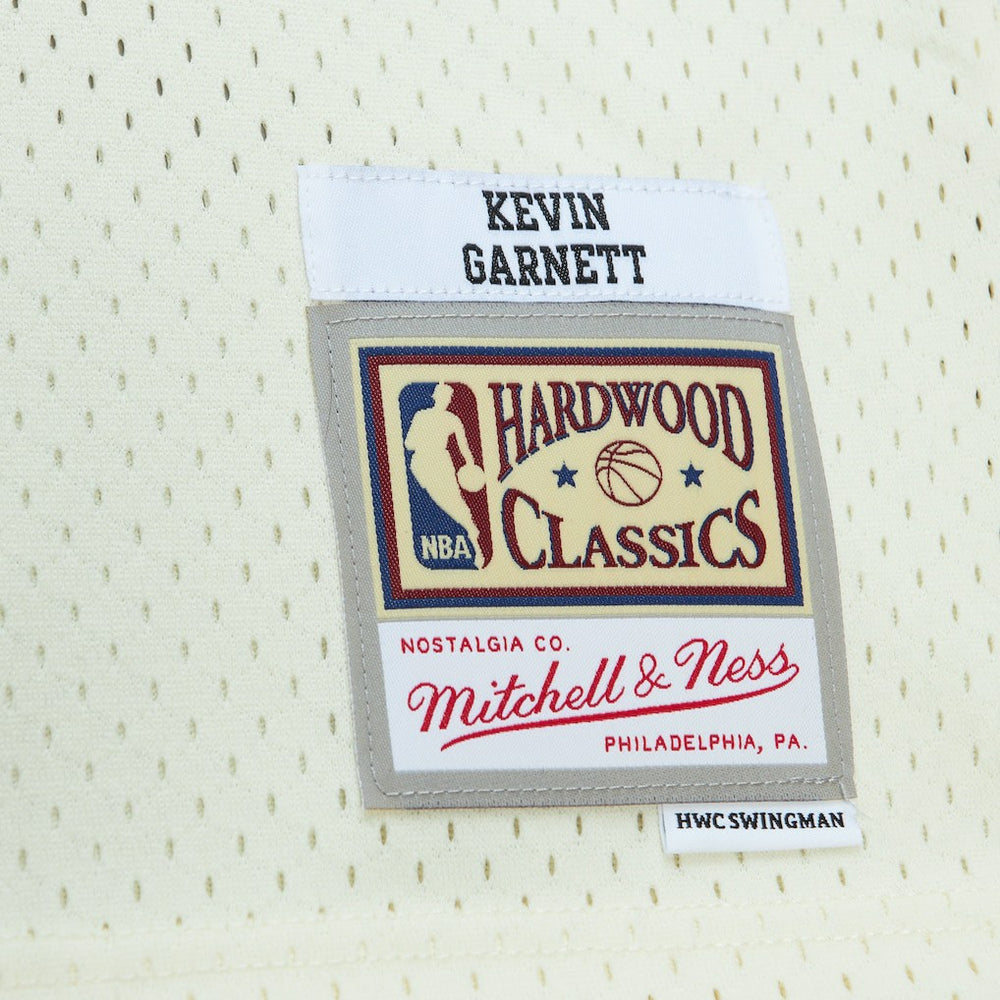 Mitchell & Ness Kevin Garnett Minnesota Timberwolves Chainstitch Swingman Jersey Cream