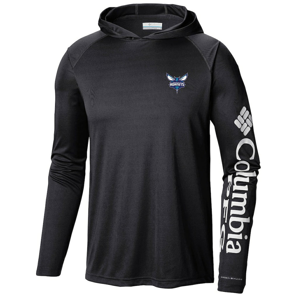 Columbia Charlotte Hornets Terminal Tackle Long Sleeve Hoodie T-Shirt Black