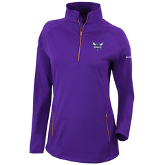 Columbia Charlotte Hornets Women's Omni-Wick Outward Nine Quarter-Zip Pullover Top Purple