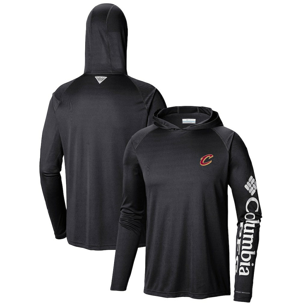Columbia Cleveland Cavaliers Terminal Tackle Long Sleeve Hoodie T-Shirt Black