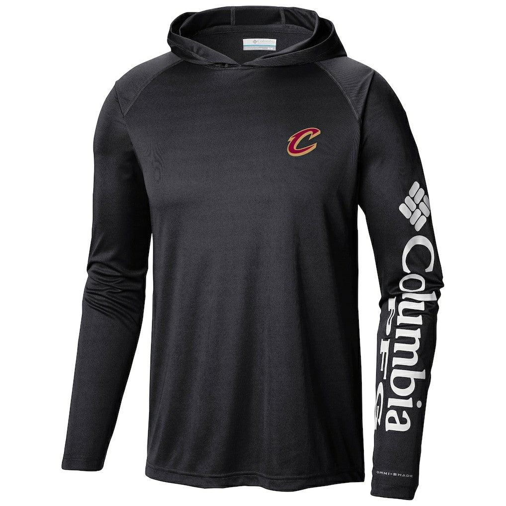 Columbia Cleveland Cavaliers Terminal Tackle Long Sleeve Hoodie T-Shirt Black