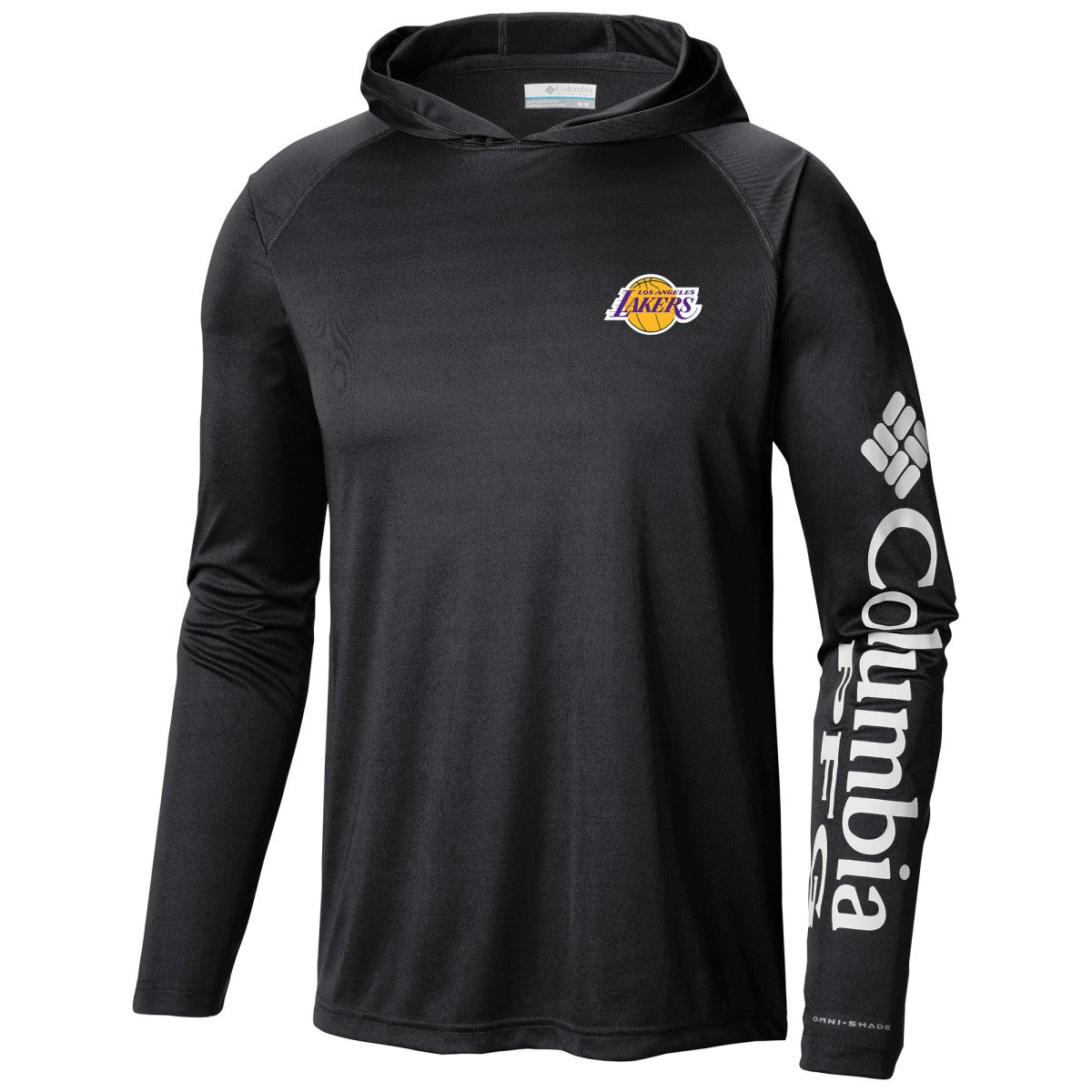 Columbia Los Angeles Lakers Terminal Tackle Long Sleeve Hoodie T-Shirt Black