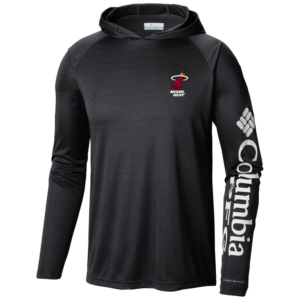 Columbia Miami Heat Terminal Tackle Long Sleeve Hoodie T-Shirt Black