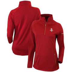 Columbia Houston Rockets Women's Omni-Wick Outward Nine Quarter-Zip Pullover Top Red