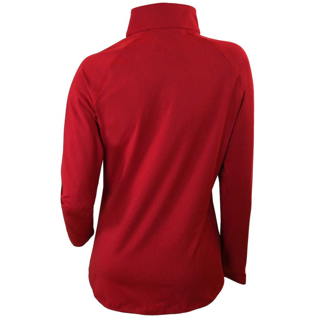 Columbia Houston Rockets Women's Omni-Wick Outward Nine Quarter-Zip Pullover Top Red