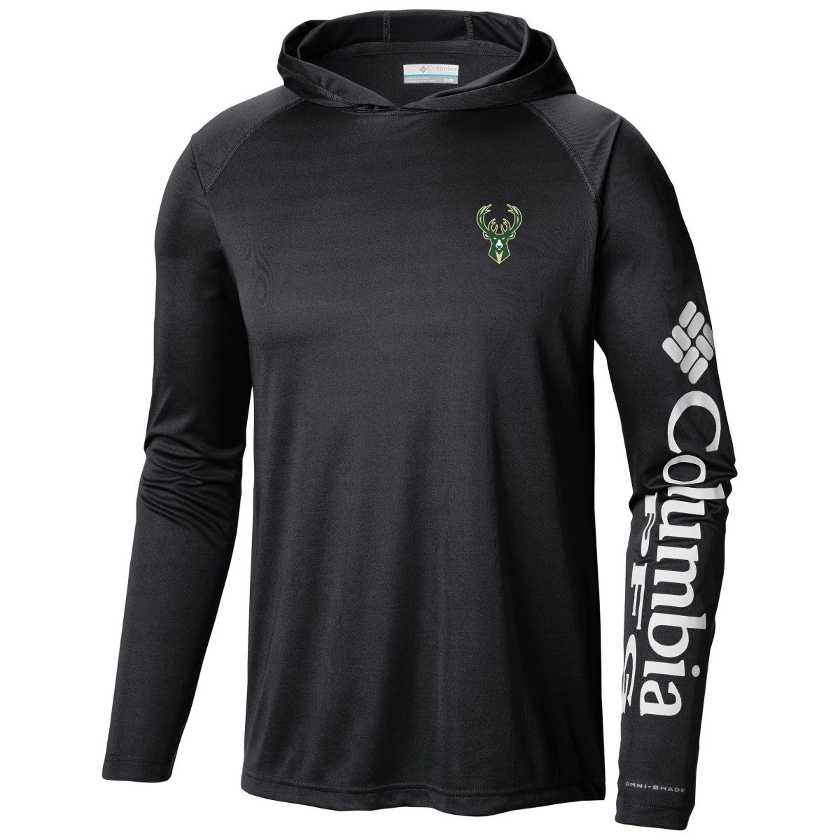 Columbia Milwaukee Bucks Terminal Tackle Long Sleeve Hoodie T-Shirt Black