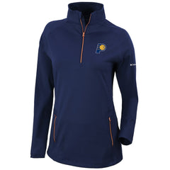 Columbia Indiana Pacers Women's Omni-Wick Outward Nine Quarter-Zip Pullover Top Navy