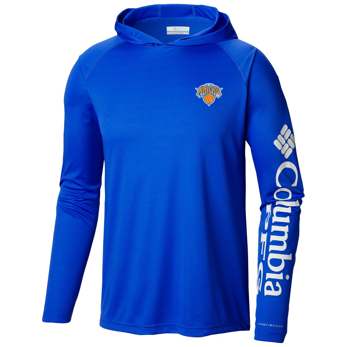 Columbia New York Knicks Terminal Tackle Long Sleeve Hoodie T-Shirt Blue