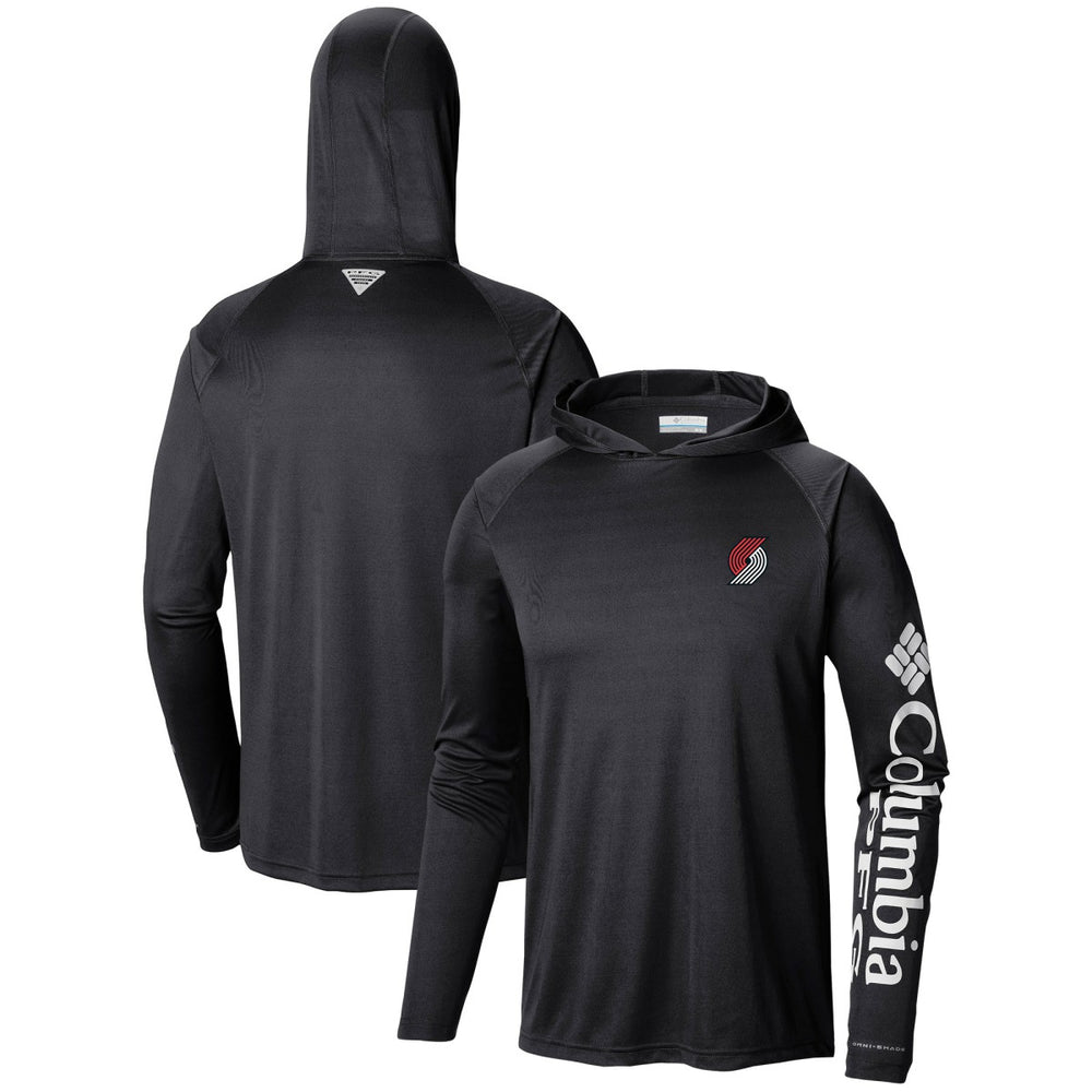 Columbia Portland Trail Blazers Terminal Tackle Long Sleeve Hoodie T-Shirt Black