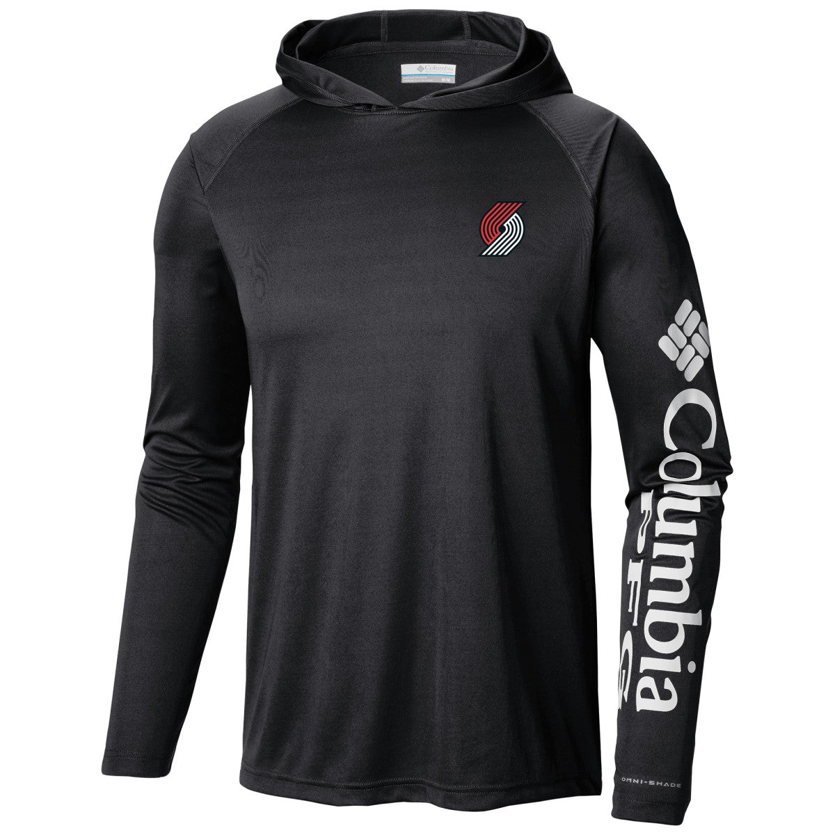 Columbia Portland Trail Blazers Terminal Tackle Long Sleeve Hoodie T-Shirt Black